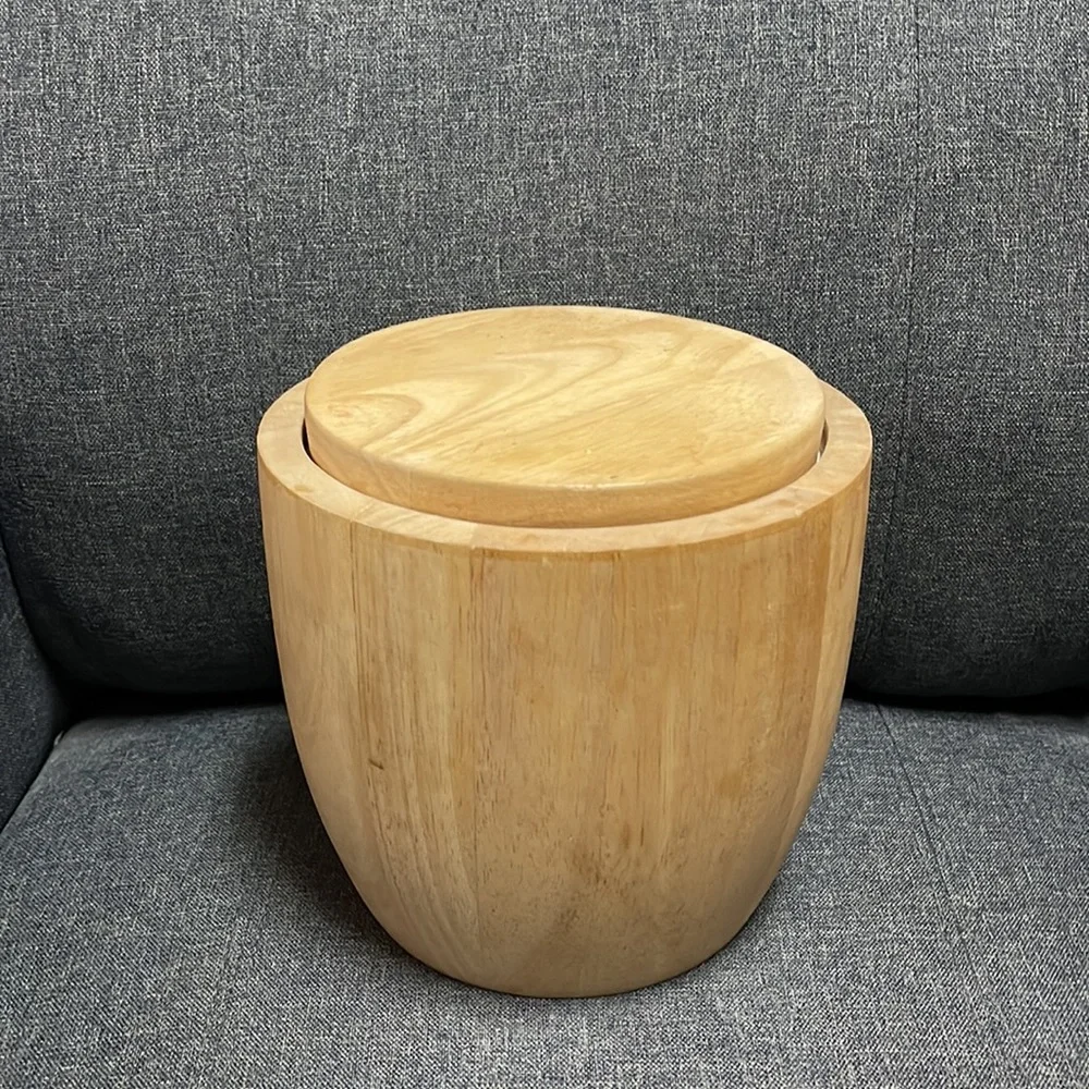 Crate & Barrel Wooden Ice Bucket
